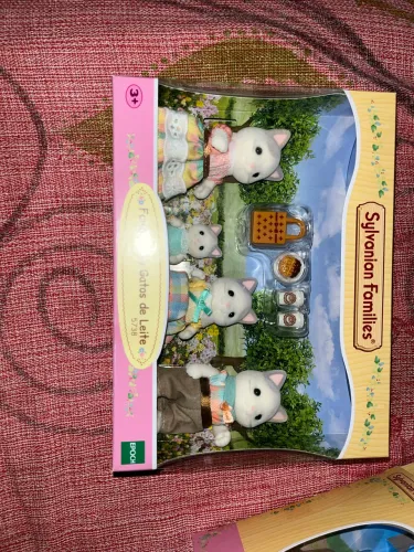 Sylvanian Família dos gatos de leite 