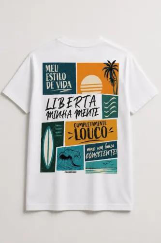 Camisa surf wear inspirada na letra do Charlie Brown Jr.
