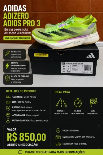 Tênis de placa adidas adi-os pro 3 