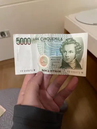 Itália- Uma Cédula- 5.000 Lire-Cinquemila- 1985
