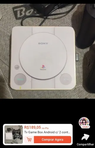 Tv Game Box Emulador videogames Android c/ 2 controles e cabos (trocar cartão de memória) 