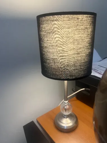 Abajur Com Cúpula de Tecido