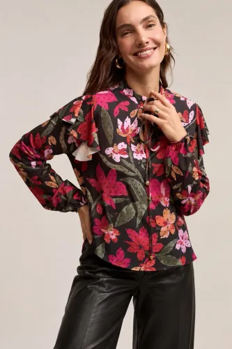 blusa estampada floral