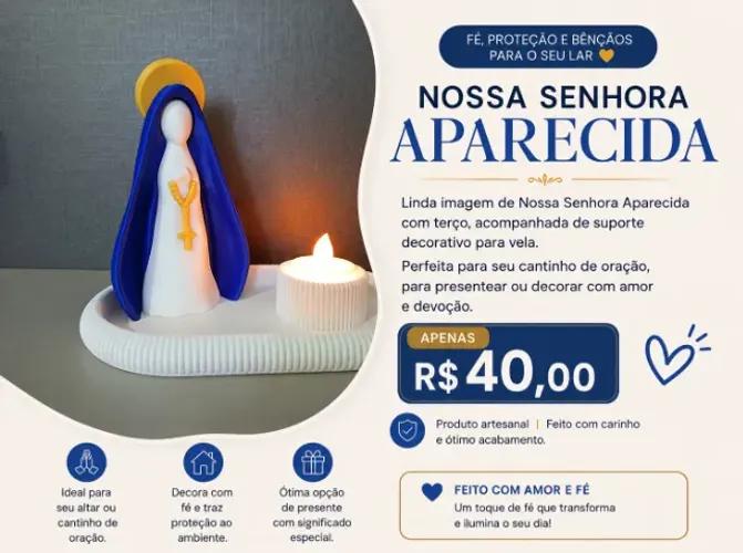 Nossa Senhora Aparecida em 3D