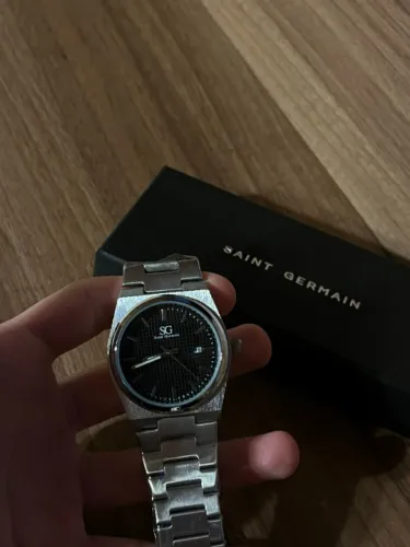 Relógio Masculino Hudson Date Prata com Fundo Preto