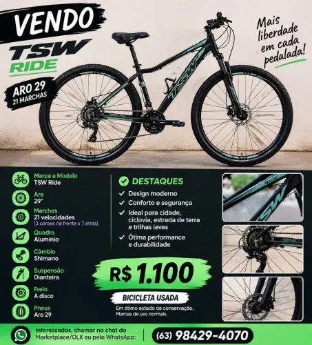 Bicicleta Aro 29 Usada - Conservada - R$ 1.100