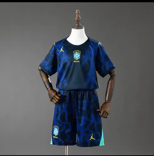 Camisa + short infantil Azul Brasil Copa 2026 