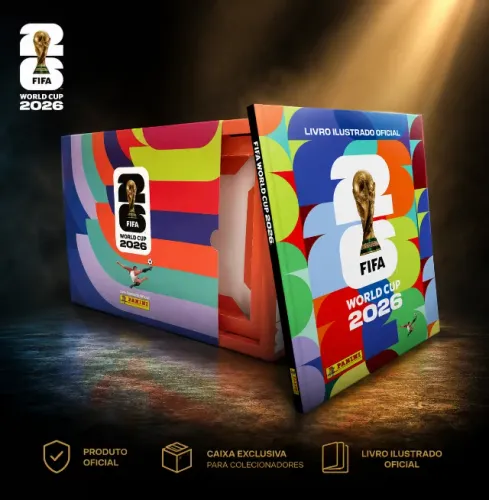 Caixa Premium para Álbum da Copa e Álbum Capa Dura Incluso - Panini 2026