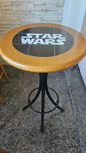 Mesa Bistrô Alta Redonda Empório Tambo Star Wars