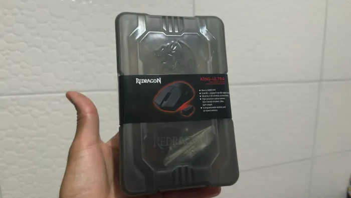 Mouse Gamer Redragon King Ultra Preto 8K PAW3950 30000DPI M916-ULT