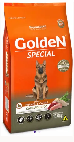 Ração golden 15kg raças grandes