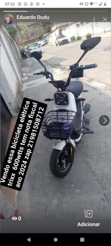 Bicicleta elétrica trixx aceito cartão de crédito ou débito.