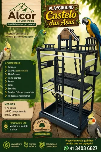Playground Castelo das Asas para aves