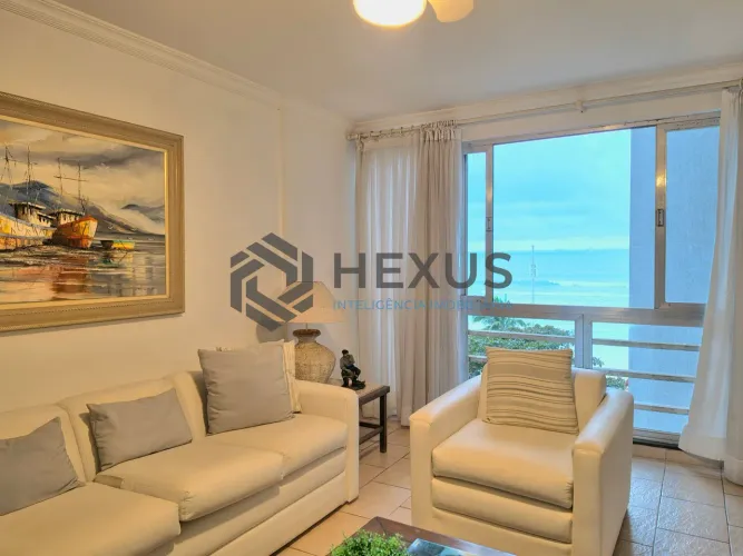 Apartamento frente mar com vista mar nas Pitangueiras, Guarujá