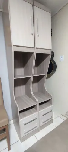 02 Mesa de Cabeceira Alto  Móveis Castro 100% MDF 