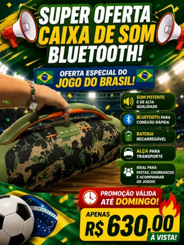 Som BLUETOOTH PORTÁTIL BOOMBOX