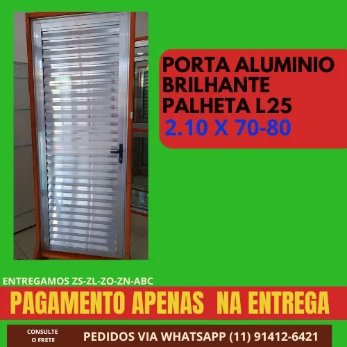 porta DE Aluminio mod bp completa -frete a/c