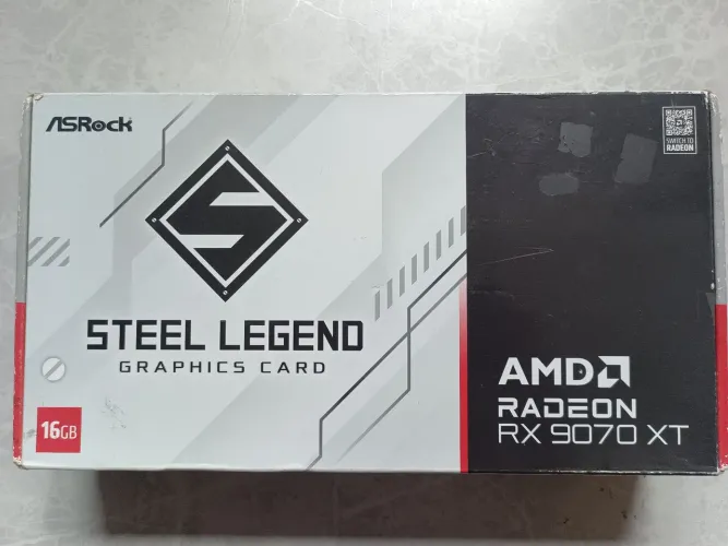 RX 9070xt Asrock steel legend white com defeito