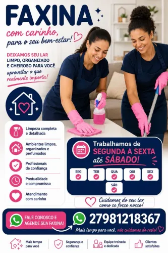 Precisa de uma faxina caprichada? Nós podemos ajudar!
