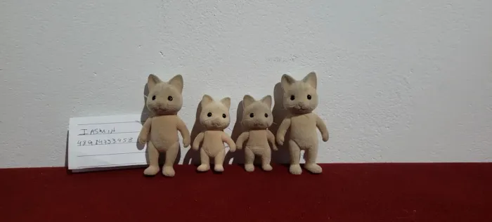 Família de gatos vintage WoodCats Sylvanian Families