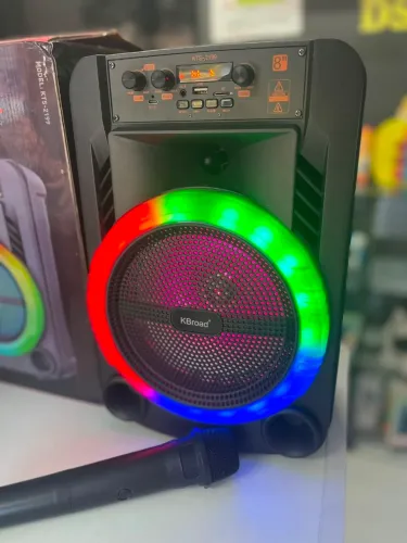 Caixa de som Bluetooth com microfone sem fio Karaokê