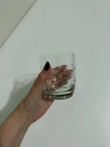 Jogo de copos de cristal lapidado - Whisky