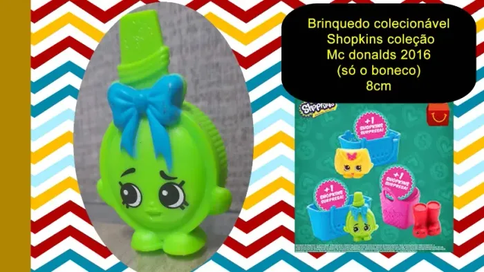 Brinquedo colecionável Shopkins coleção Mc donalds 2016