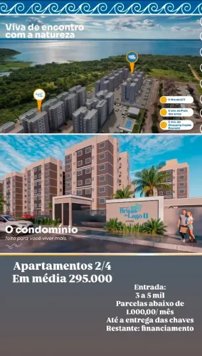 Apartamento no Residencial Brisas do Lago II