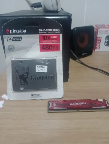 SSD interno de 480gb da Kingston lacrado e memória Ram Ballistic 16Gb