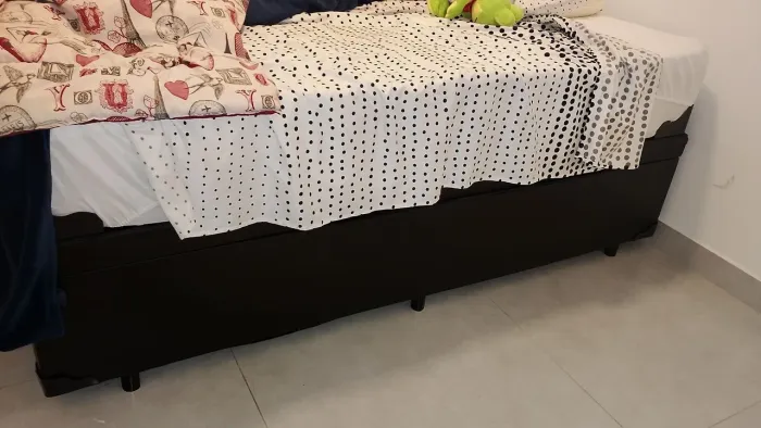 BOX CASAL COM BAÚ - PRETO (SOMENTE O BOX)