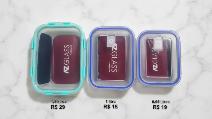 Travessas com tampas herméticas