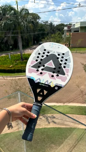 RAQUETE DE BEACH TENNIS - AMA SPORTS ATHENA 3K SILVER CARBON ?