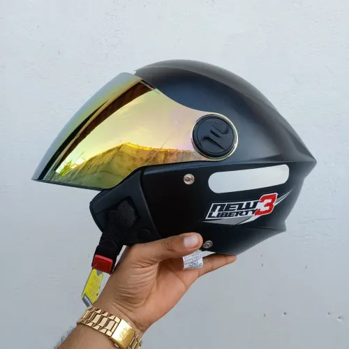 Capacete viseira dourada Novo
