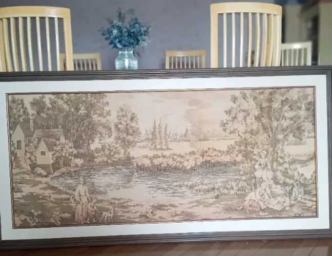 Quadro Gobelin francês de tapeçaria