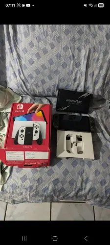 Vendo/Troco Nintendo Switch Oled na Caixa com Carcaca de Acrílico Ac Games,Impressora 3D!!