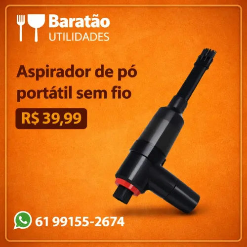 Mini Aspirador de Pó Recarregável 