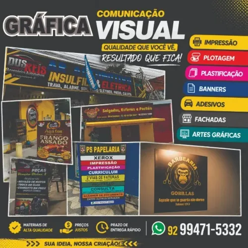 GRÁFICA PARA FACHADA, BANNER, ADESIVO E MUITO +