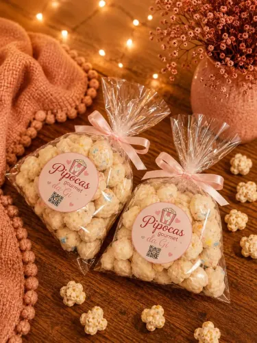 Kit 50 Pipocas Gourmet | Lembrancinhas para Festa | Sem Personalização