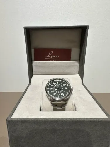 Relógio Laco Aachen 39mm - completo original flieger com documentos