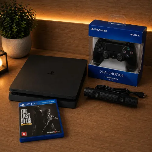 Ps4 Slim Edição 1TB + Camera Original + Controle Novo