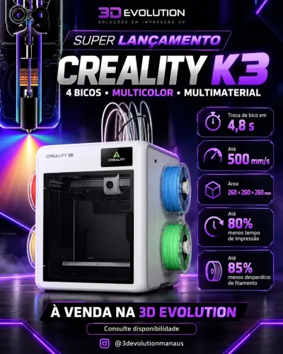 Impressora 3D lançamento K3 4 bicos.