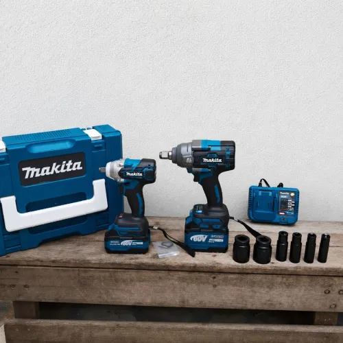 Kit 2 Chaves de Impacto 60v 4 Níveis De Potência Makita Profissional 