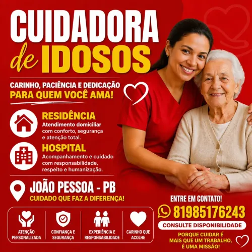 Cuidadora de Idosos, Residência e Hospital