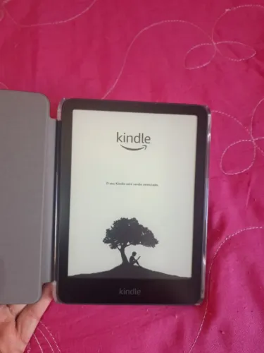 Kindle paperwhite signature 32gb + capa Kindle de tecido com verso transparente