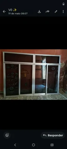 Vendo janela alumínio 2.00 x 1.50 em ótimo estado valor 700,00