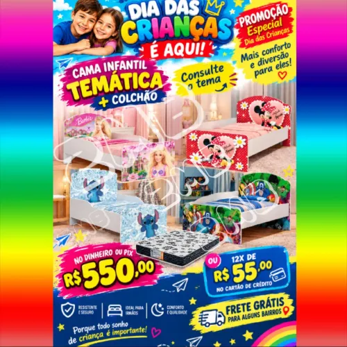Cama Infantil tematica com Colchão