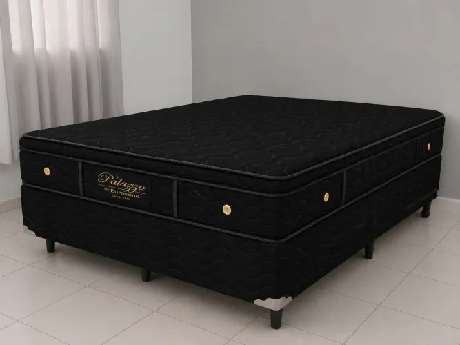 Cama Box Casal Palazzo Eurosono com ilhos respirável