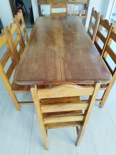 Mesa madeira maciça Angelin 1,80x0,80x4cm