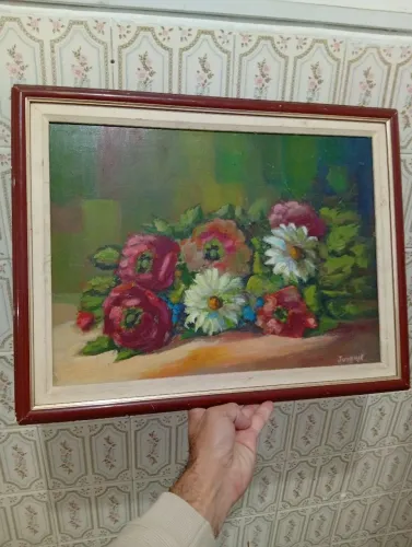 Quadro natureza morta em Eucatex