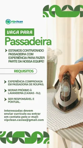 Passadeira Lavanderia Caxias imediato
